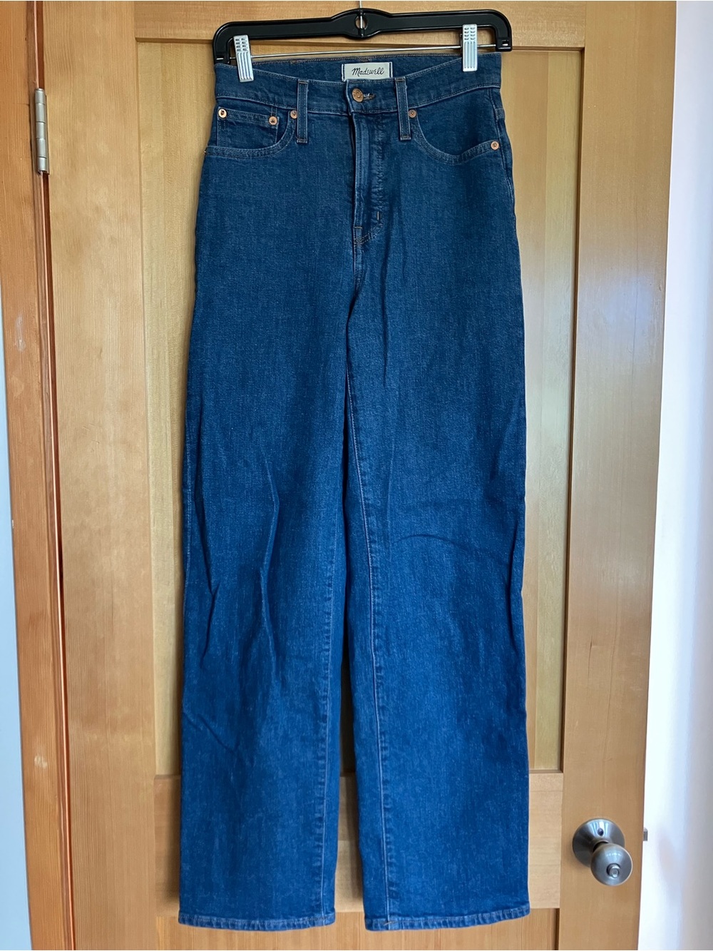 Madewell Dark Blue Wide Leg High-Rise Jeans
